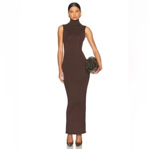 HELSA Aadi Knit Dress Brown NWT